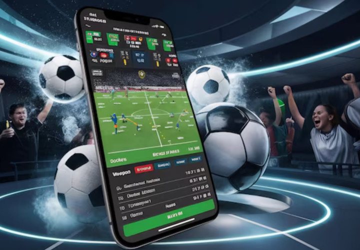 Betting app opened on smartphone